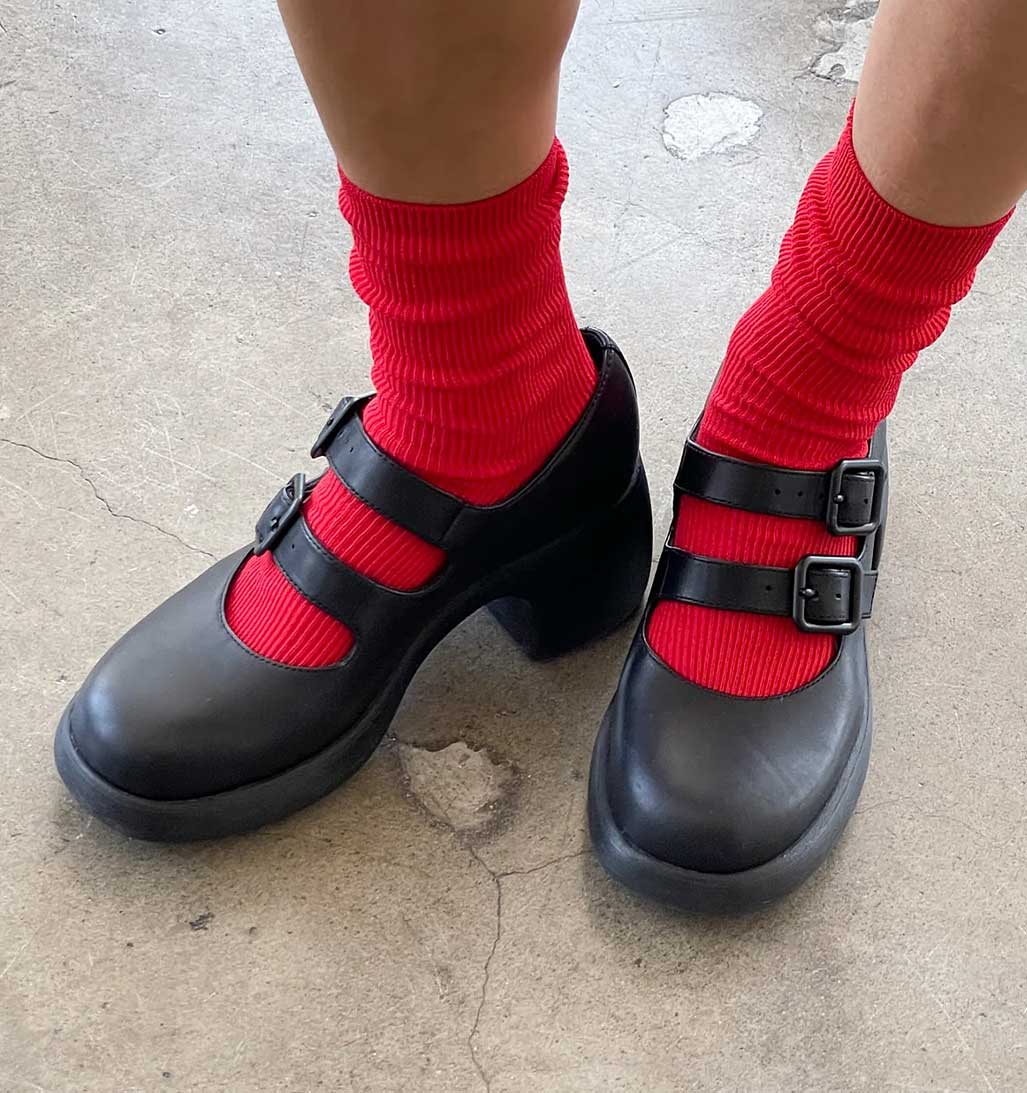 LBS Crisp Step Sock - Red