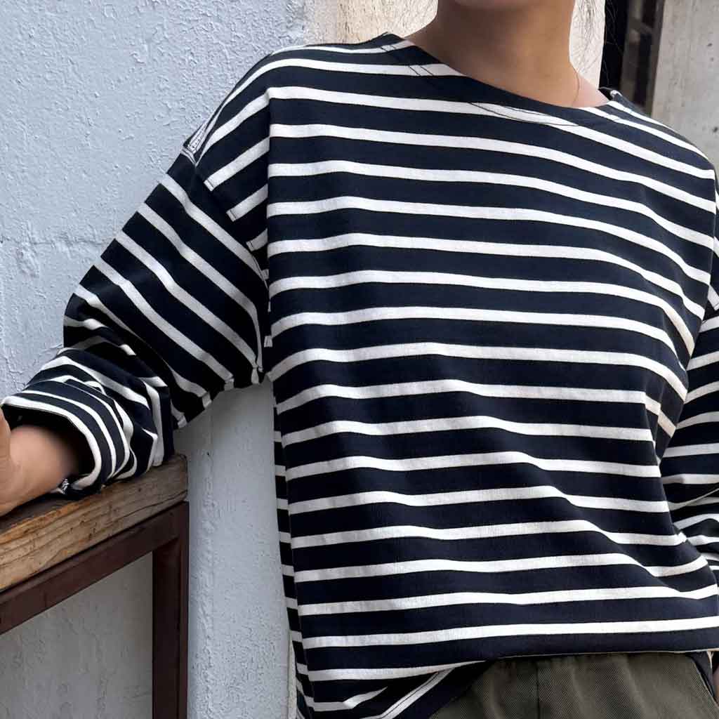 LBS Sailor Striped Top - White/Navy
