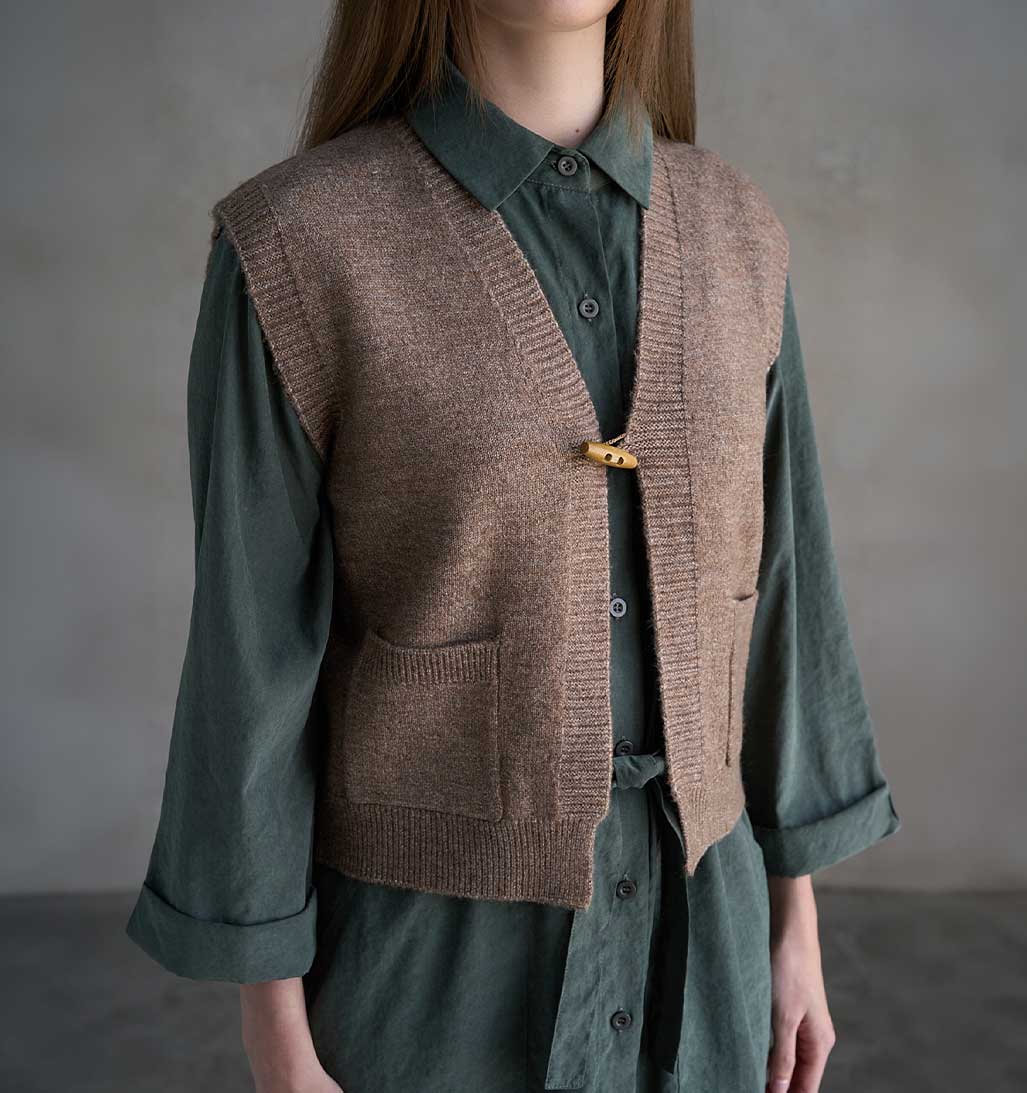 Toggle Button Sweater Vest