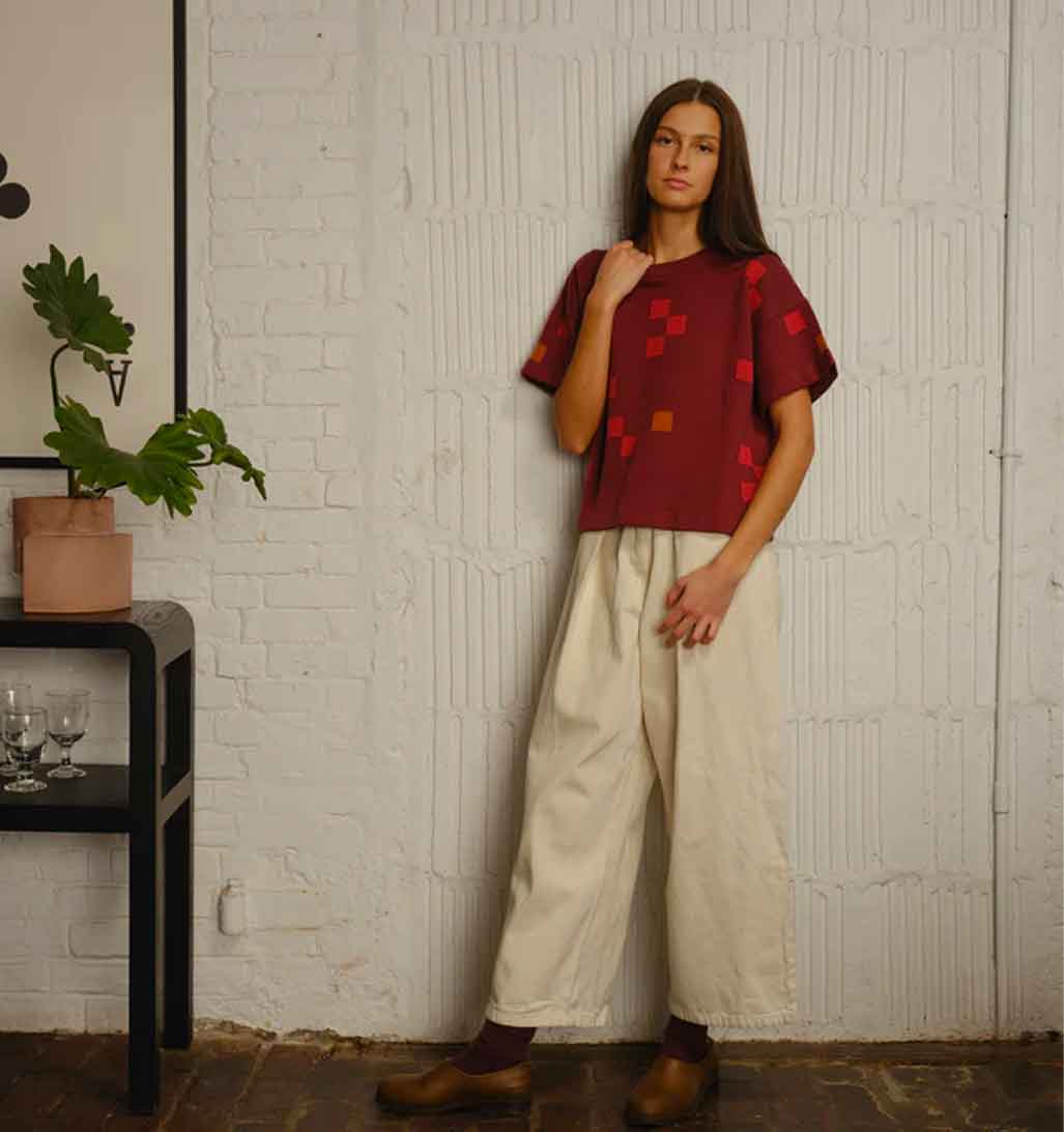 Albers Short Sleeve Sweater Tee - Topaz - re - souL