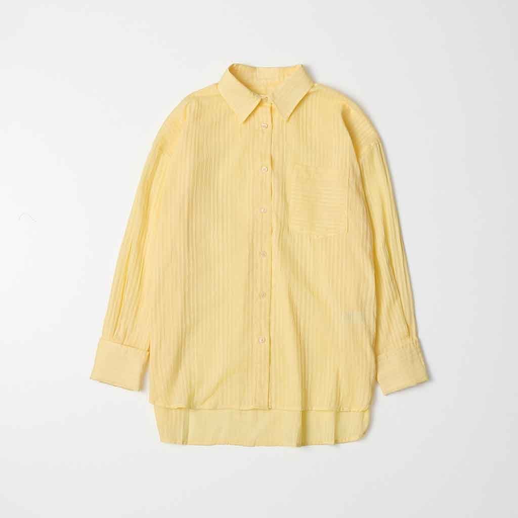Althea Button Down Top - Yellow - re - souL