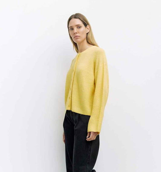 Anabel Knit Cardigan - Yellow - re - souL