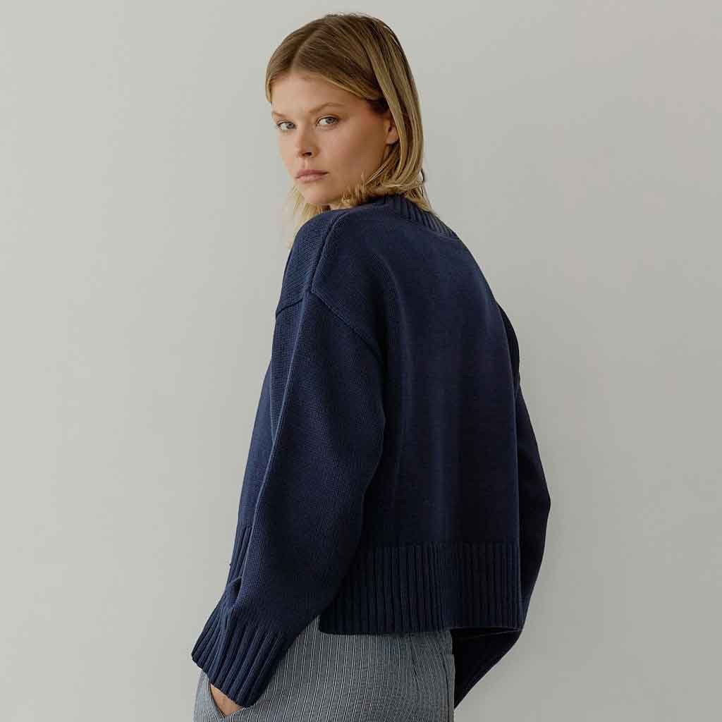 Asher Sweater - Navy - re - souL