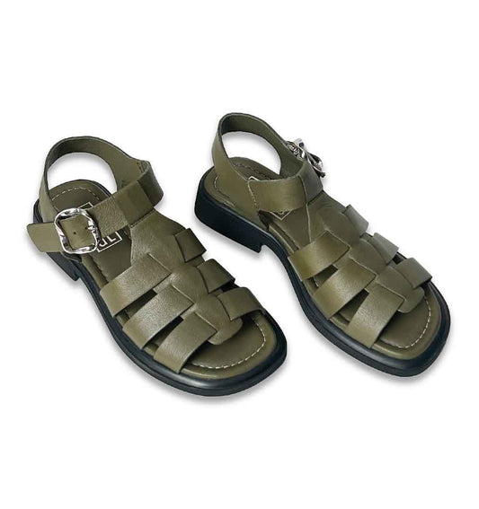Aylin Fisherman Sandal - Olive - re - souL
