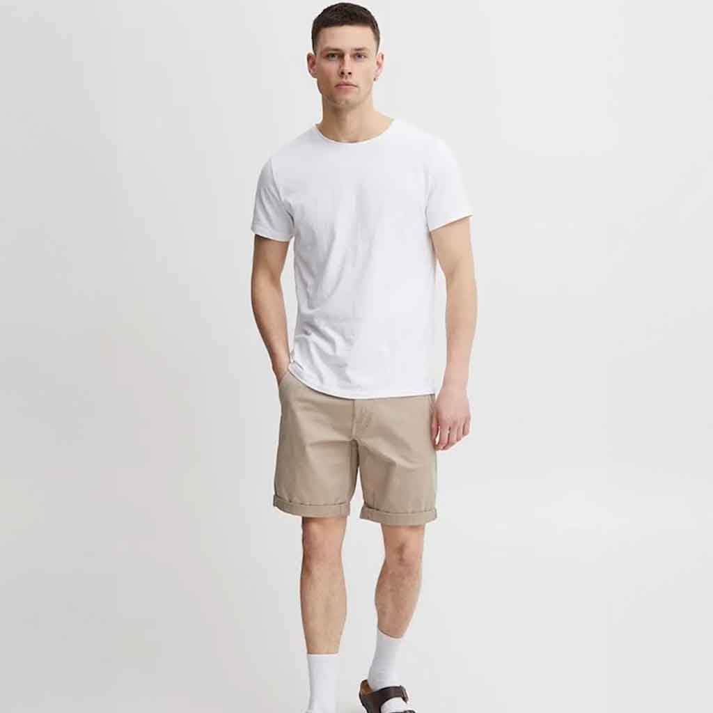 Blend Cotton Twill Shorts - re-souL