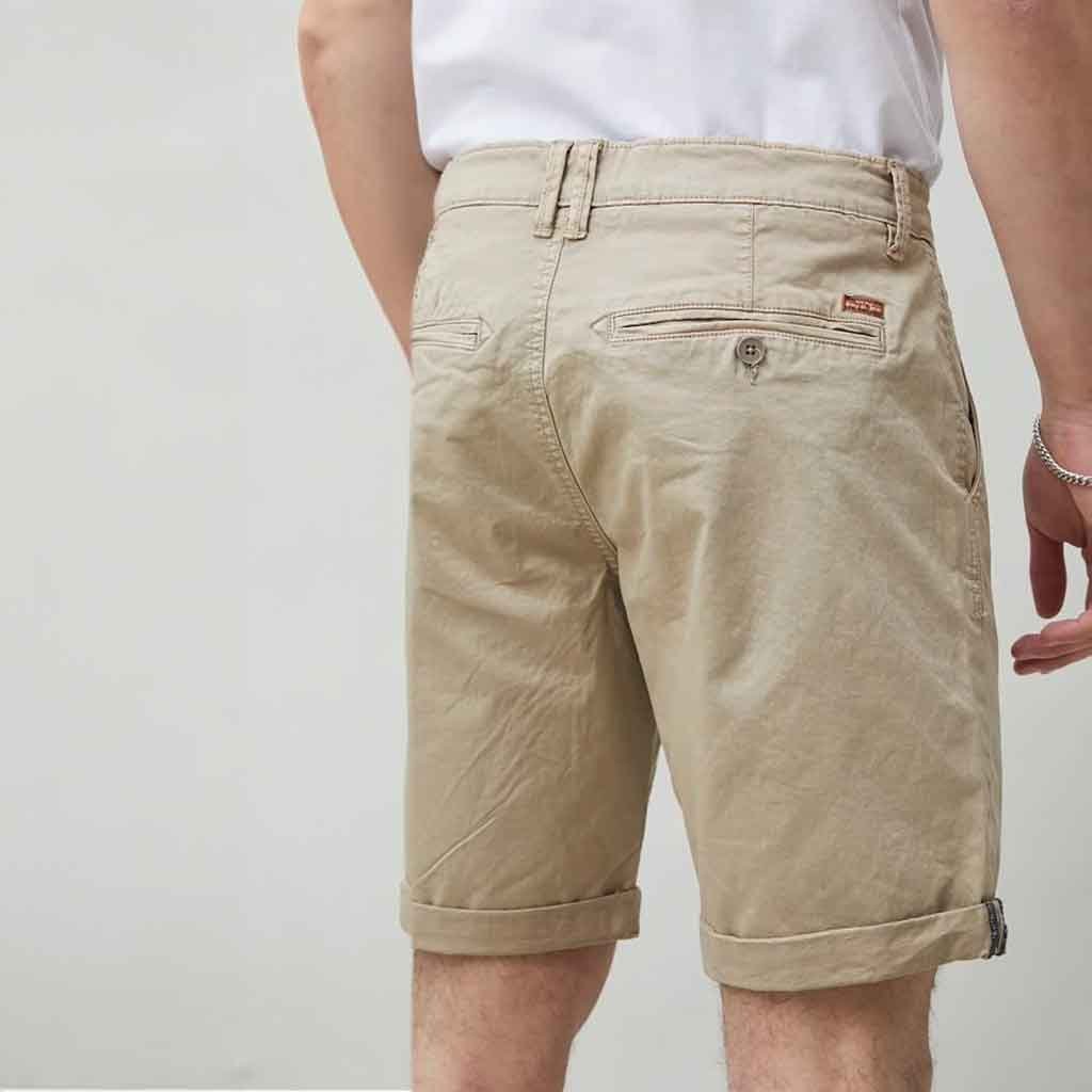 Blend Cotton Twill Shorts - re-souL