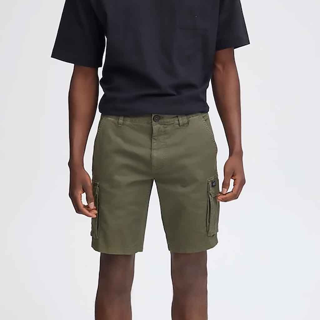 Blend Olive Denim Cargo Shorts - re-souL
