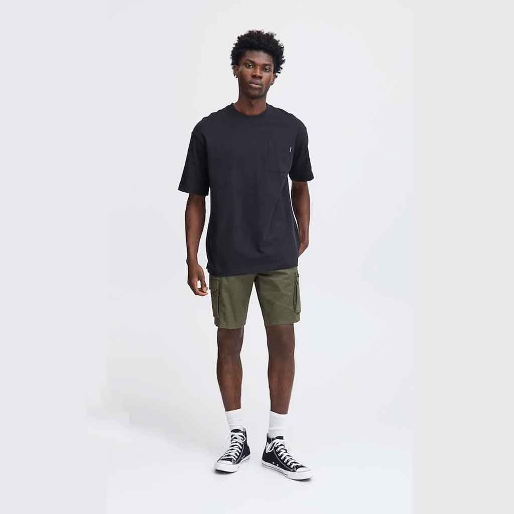 Blend Olive Denim Cargo Shorts - re-souL