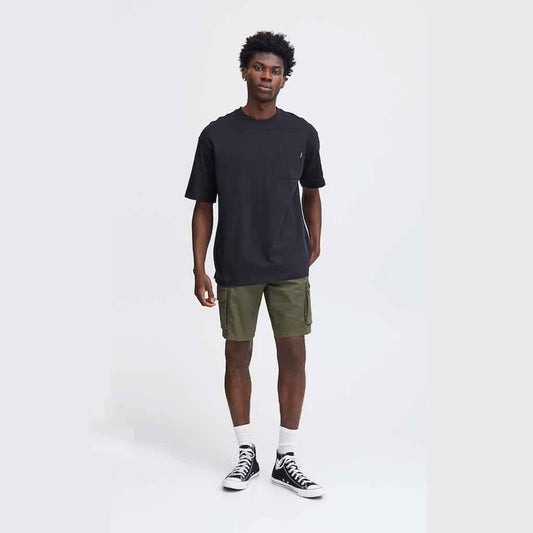 Blend Olive Denim Cargo Shorts - re-souL