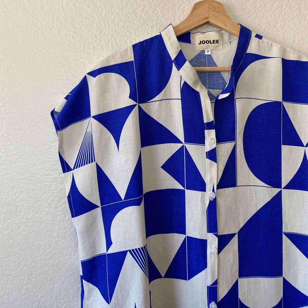 Blue Geometric Dress - re - souL