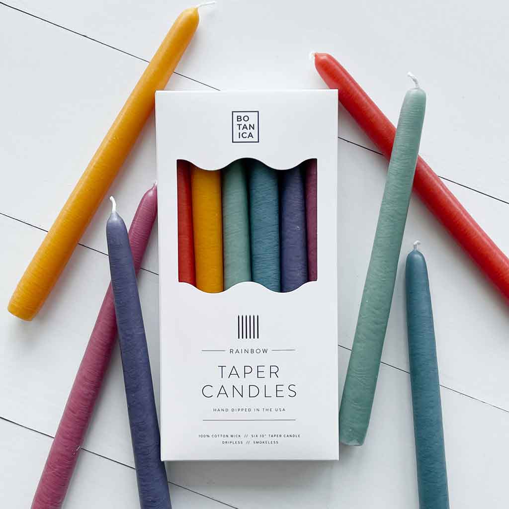 Botanica Rainbow Taper Candle Set - re-souL