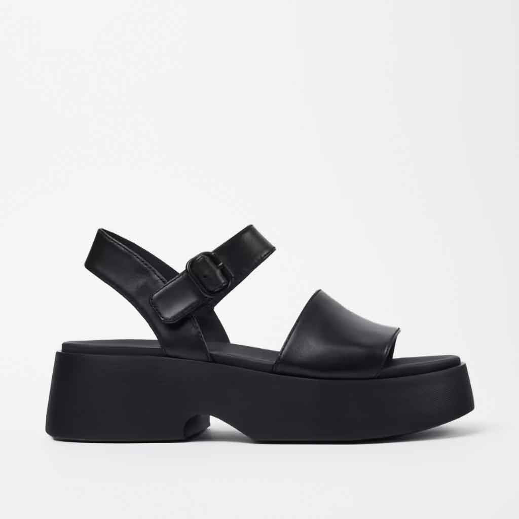 Camper Tasha Platform Sandal - Black
