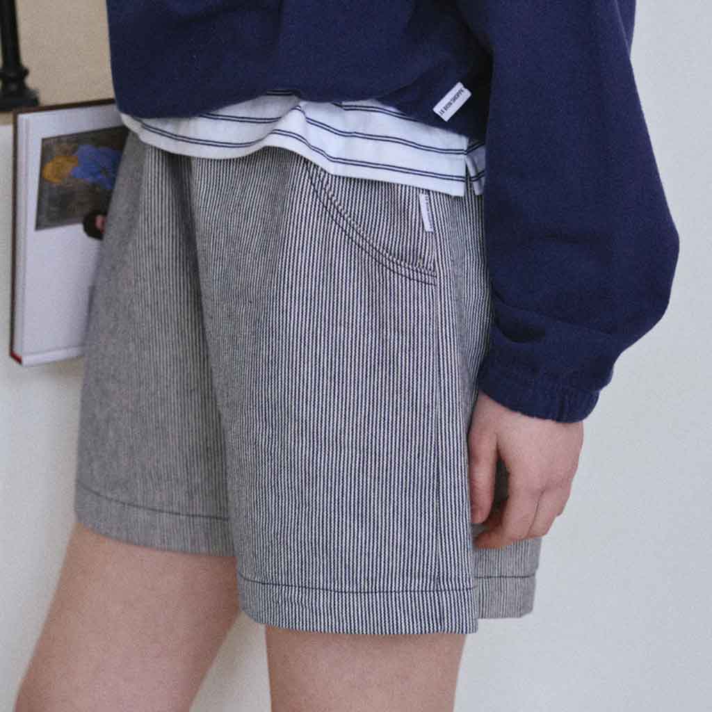 City Shorts - Navy Stripe - re - souL