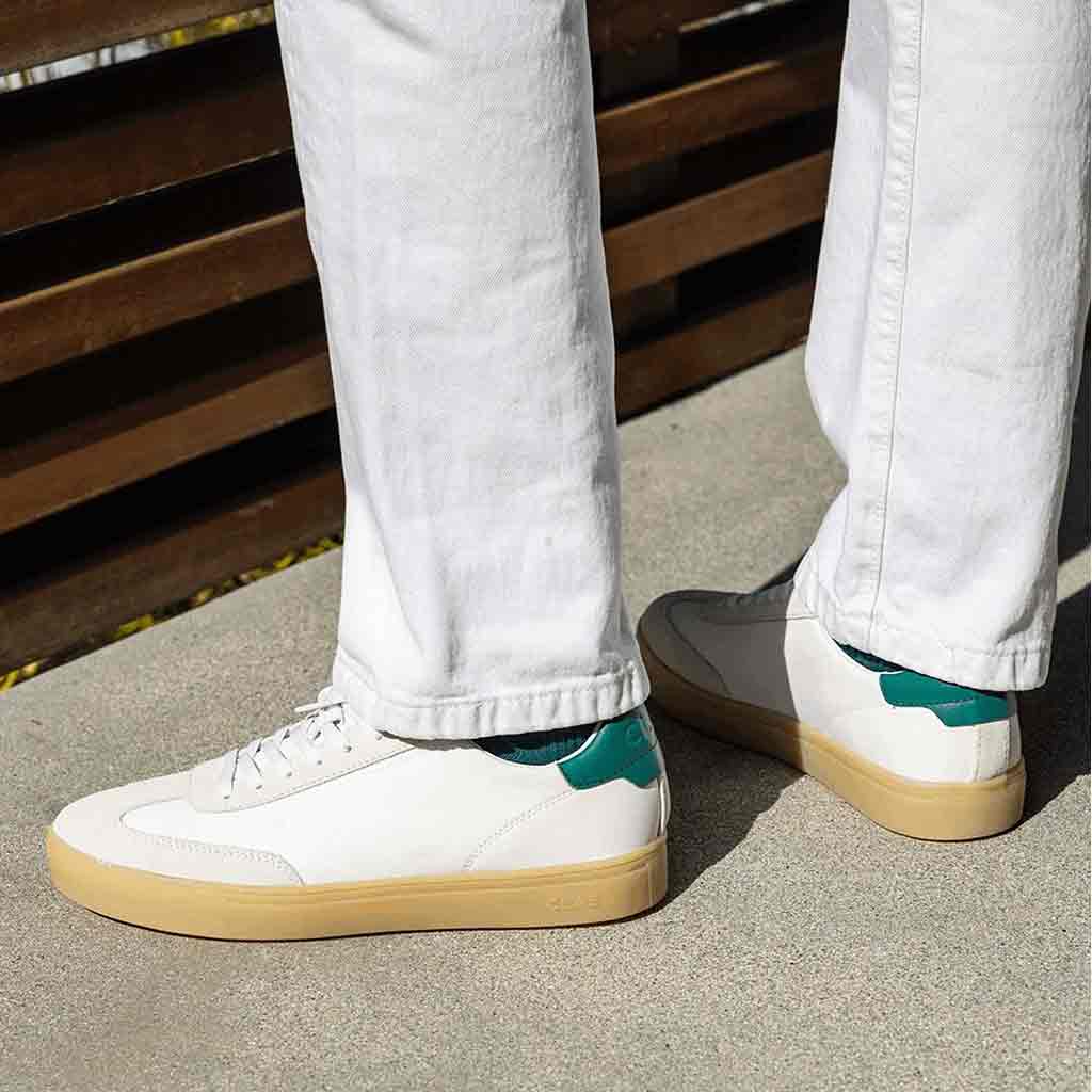 Clae Deane Sneaker - Off White/Green - re - souL
