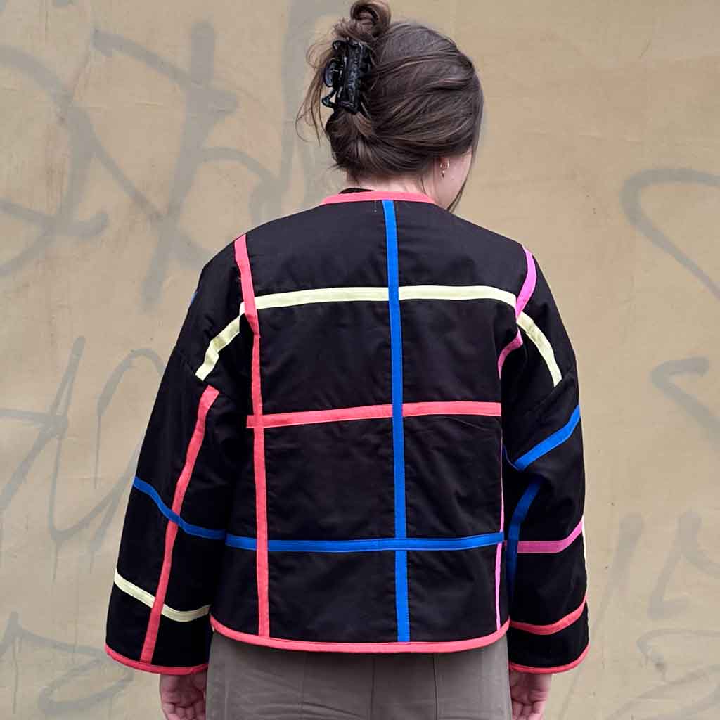 Colorful Bars Black Jacket - re - souL