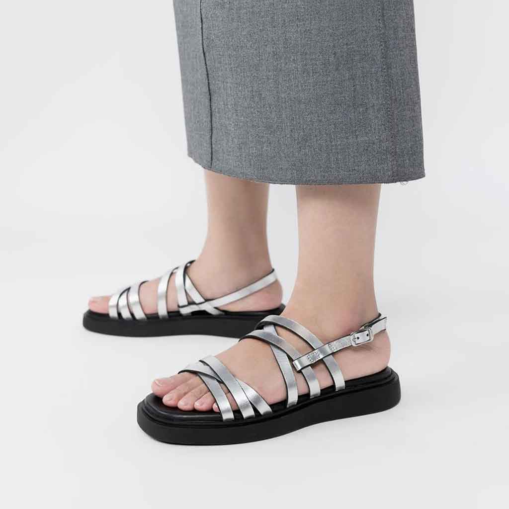 Connie Sandal - Silver - re-souL