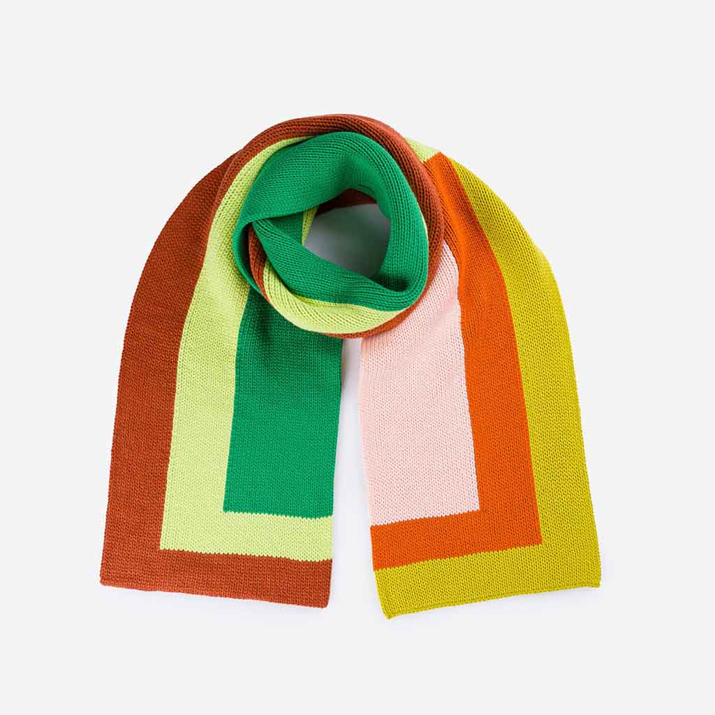 Corner Colorblocking Big Scarf - re - souL