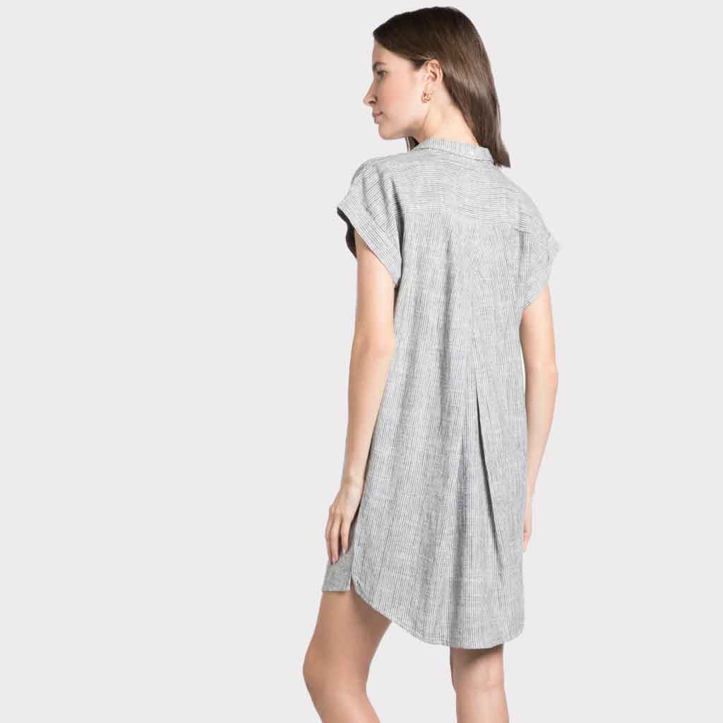Crescent Dress - Grey/White - re-souL