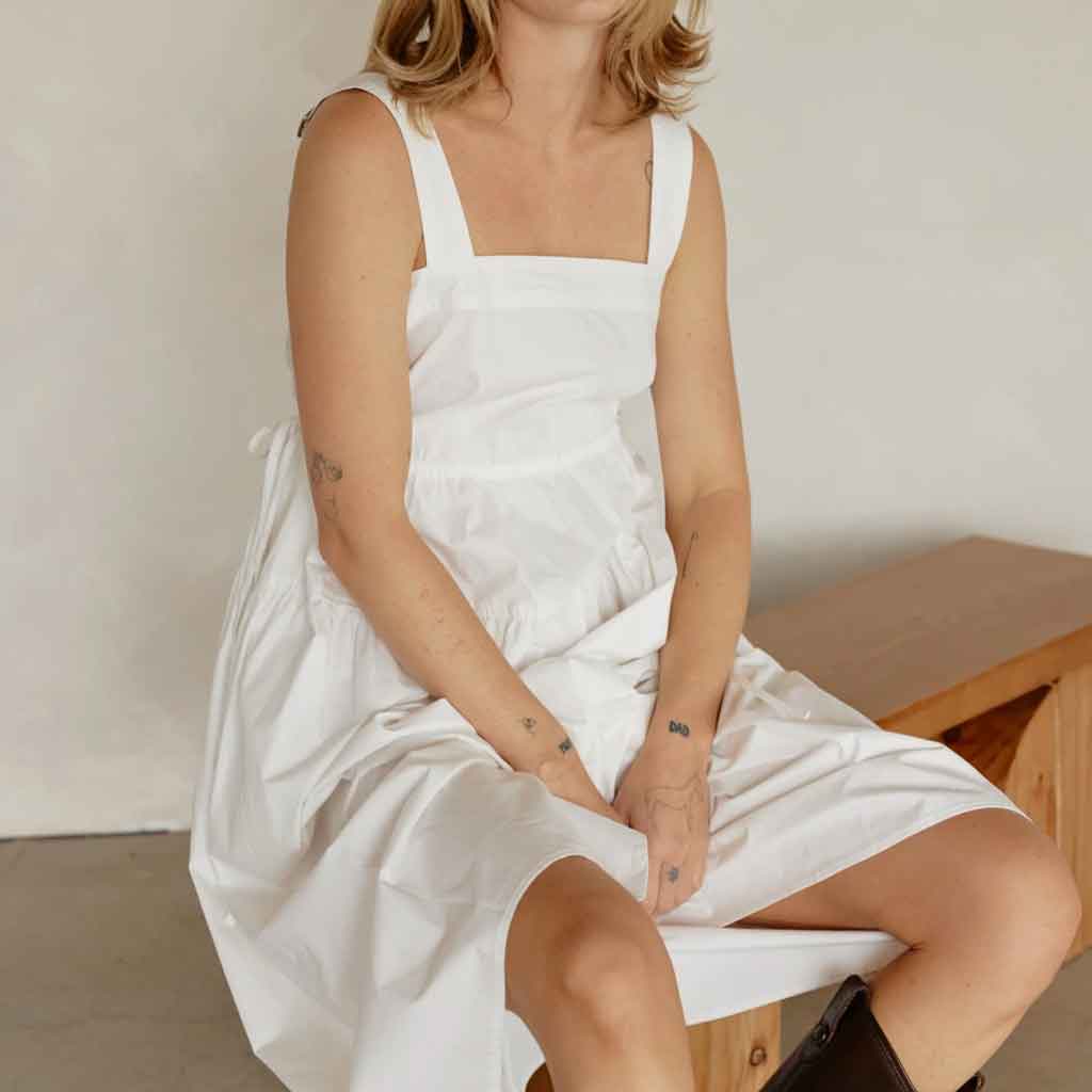 Delia Dress - White - re-souL