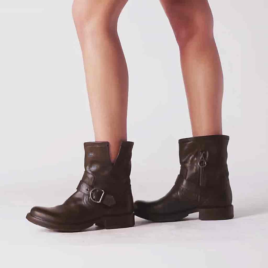 F+B Eli Buckle Boot - Dark Brown - re - souL