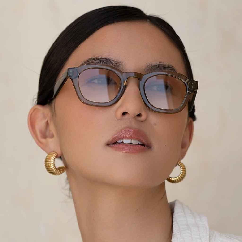 Freyrs Blake Round Sunglasses - Olive - re - souL