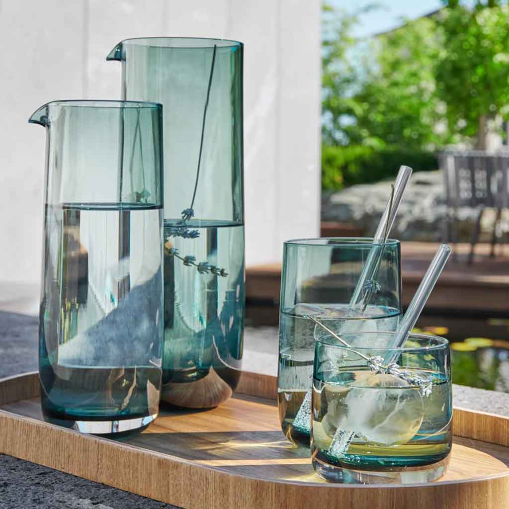 Green Glass Carafe Large - re - souL