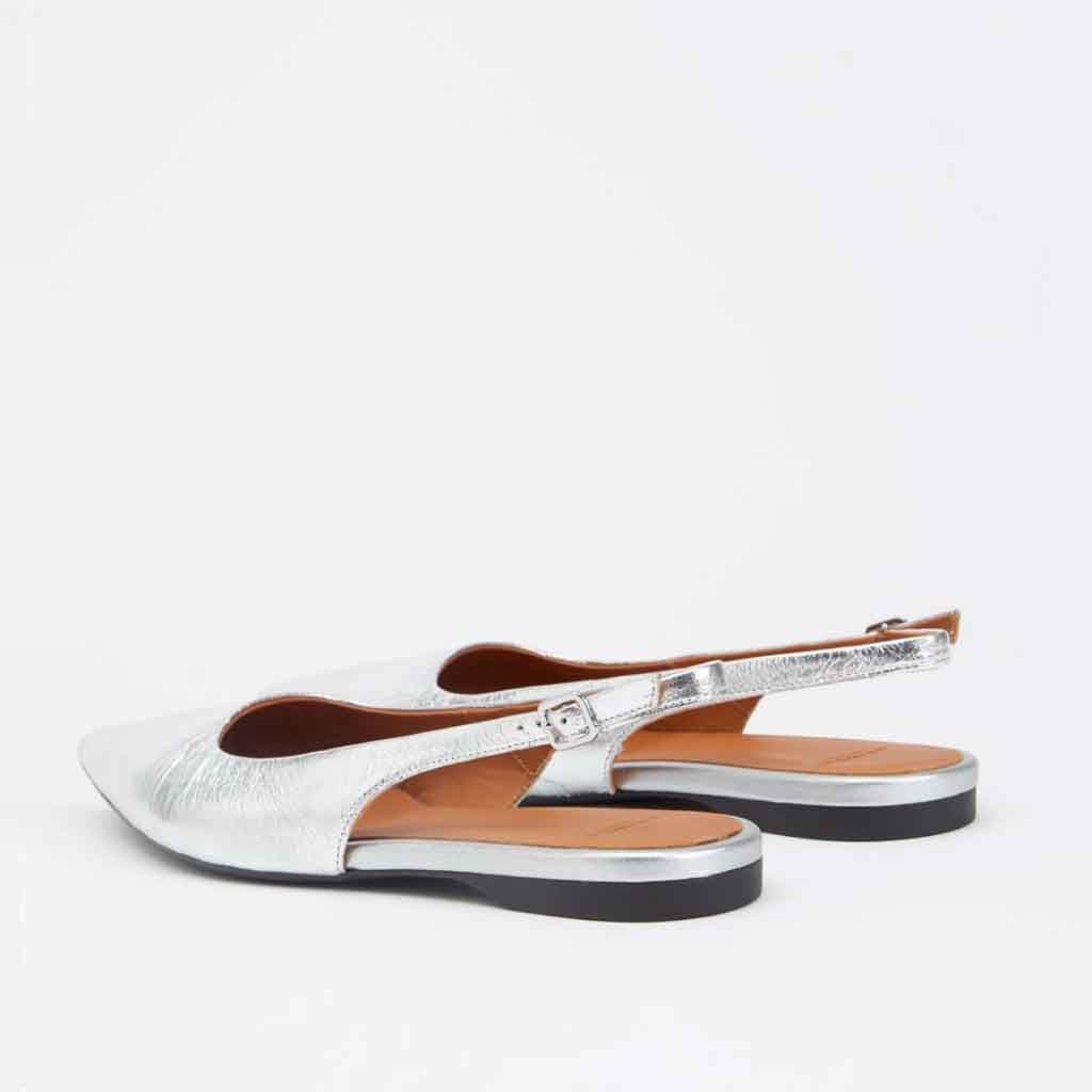 Hermine Slingback - Silver - re - souL