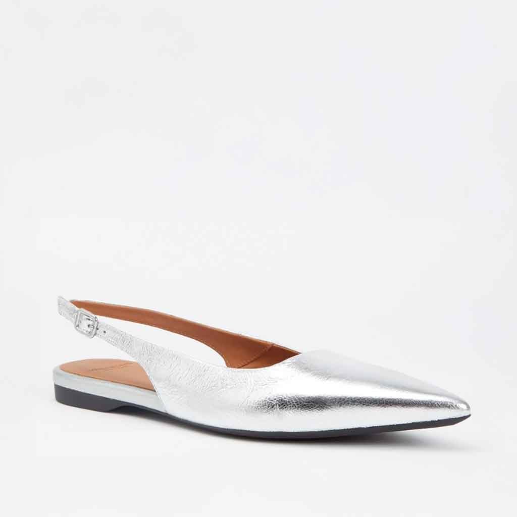 Hermine Slingback - Silver - re - souL