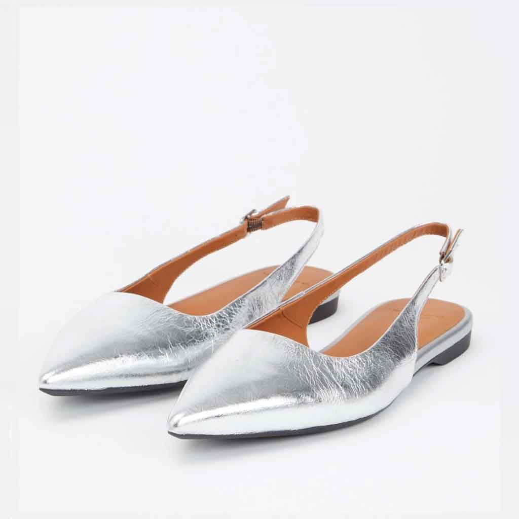 Hermine Slingback - Silver - re - souL