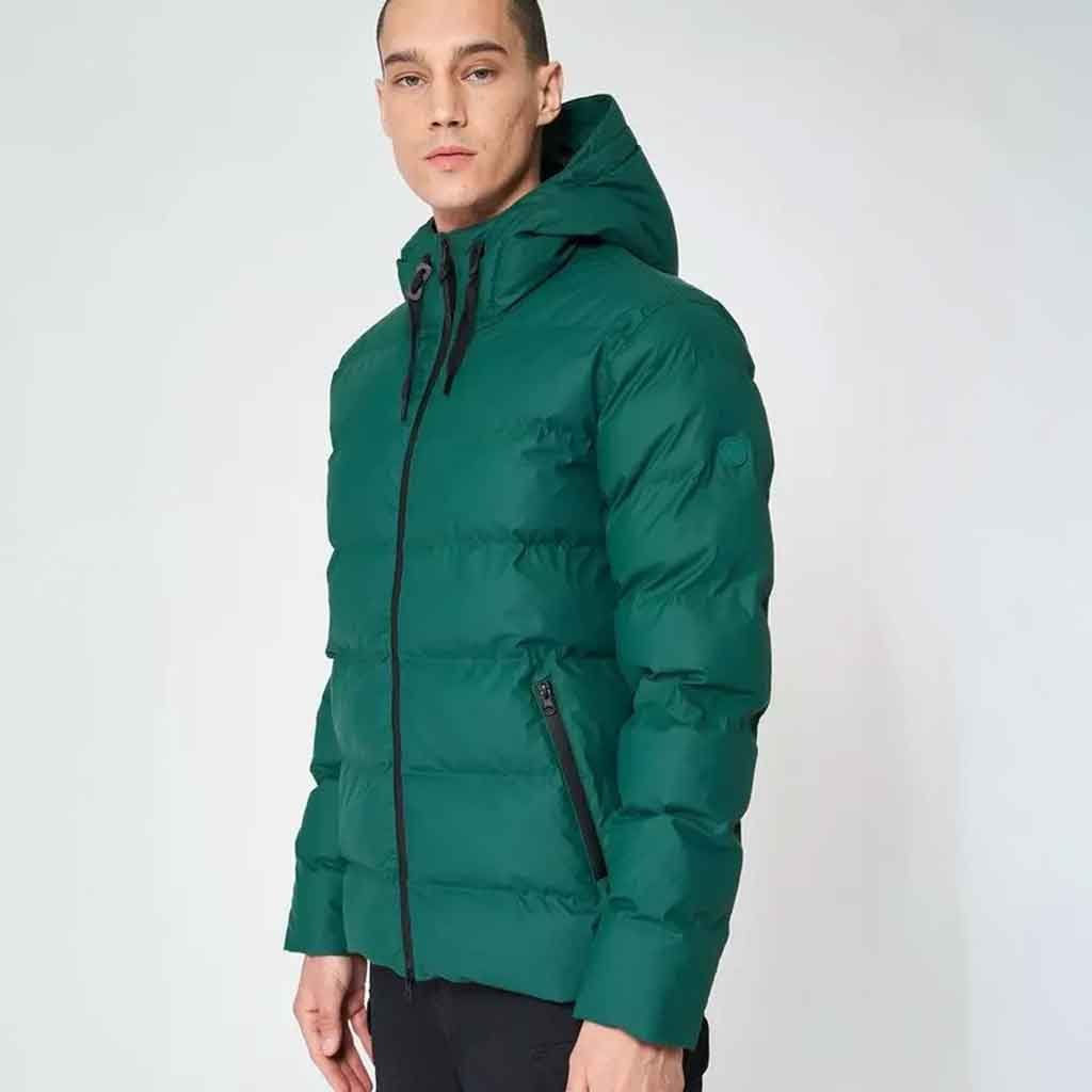 Tanta Hrom Quilted Waterproof Coat for Men Rainforest re souL