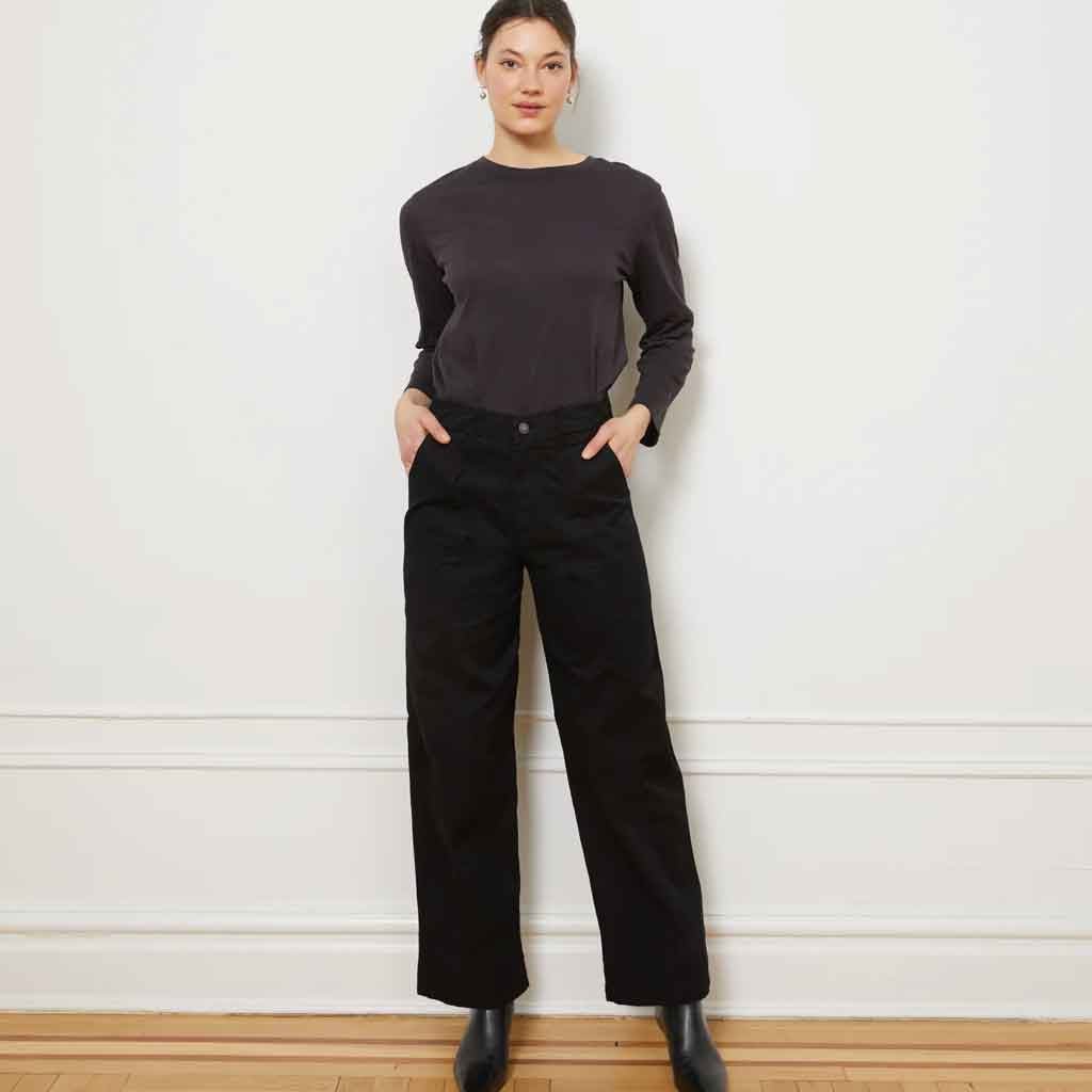 Jess Seamed Trousers - Black - re - souL