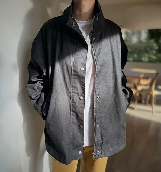 LBS Blair Waxed Cotton Jacket - Black - re - souL