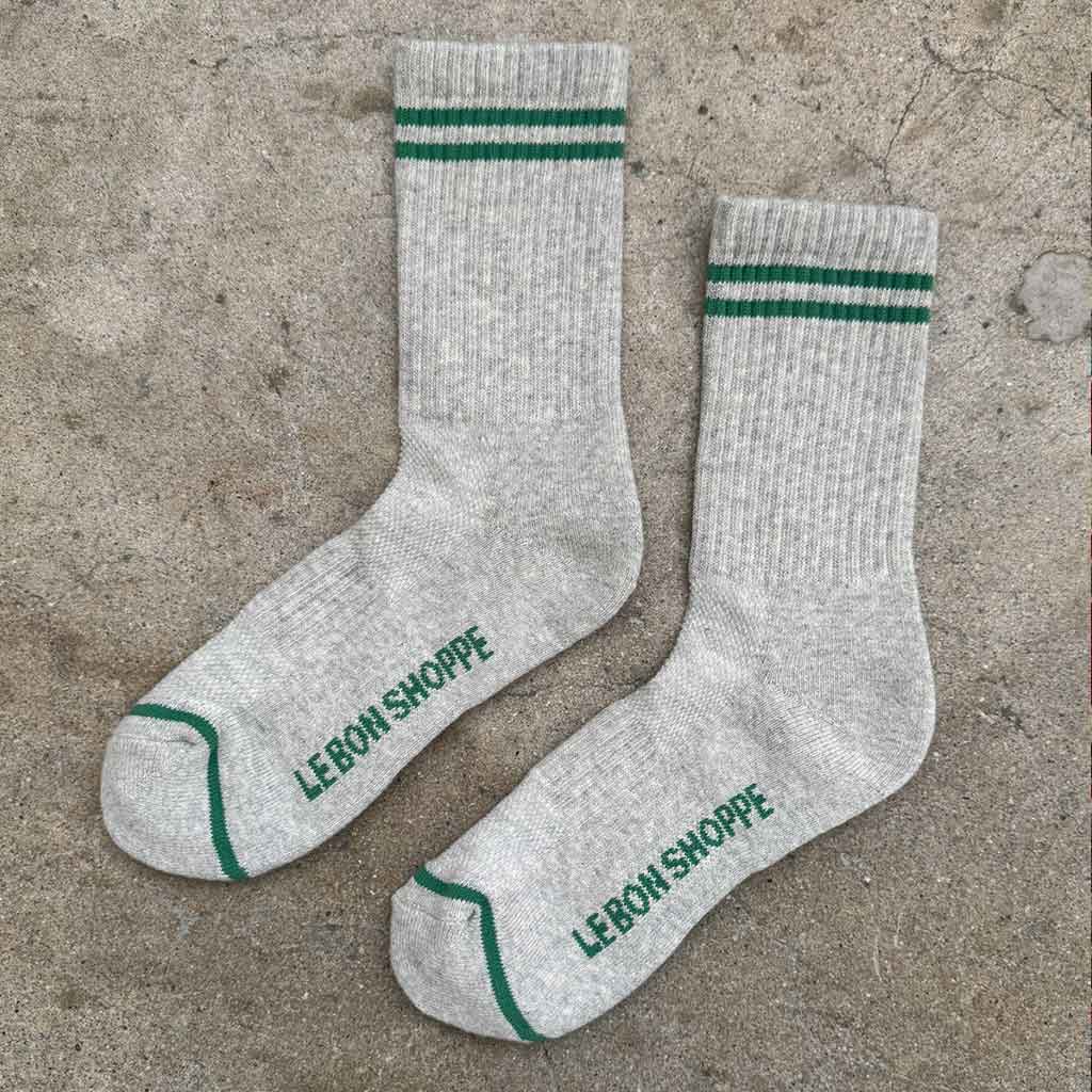 LBS Boyfriend Socks - Light Grey - re - souL