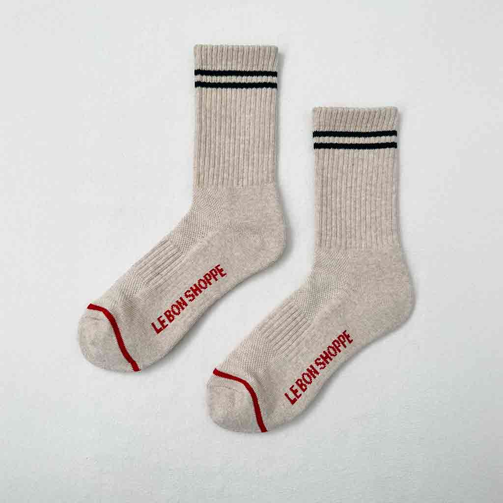 LBS Boyfriend Socks Oatmeal - re - souL