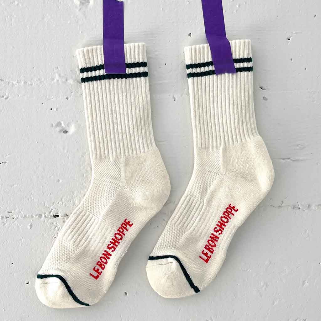 LBS Boyfriend Socks - Parchment - re - souL