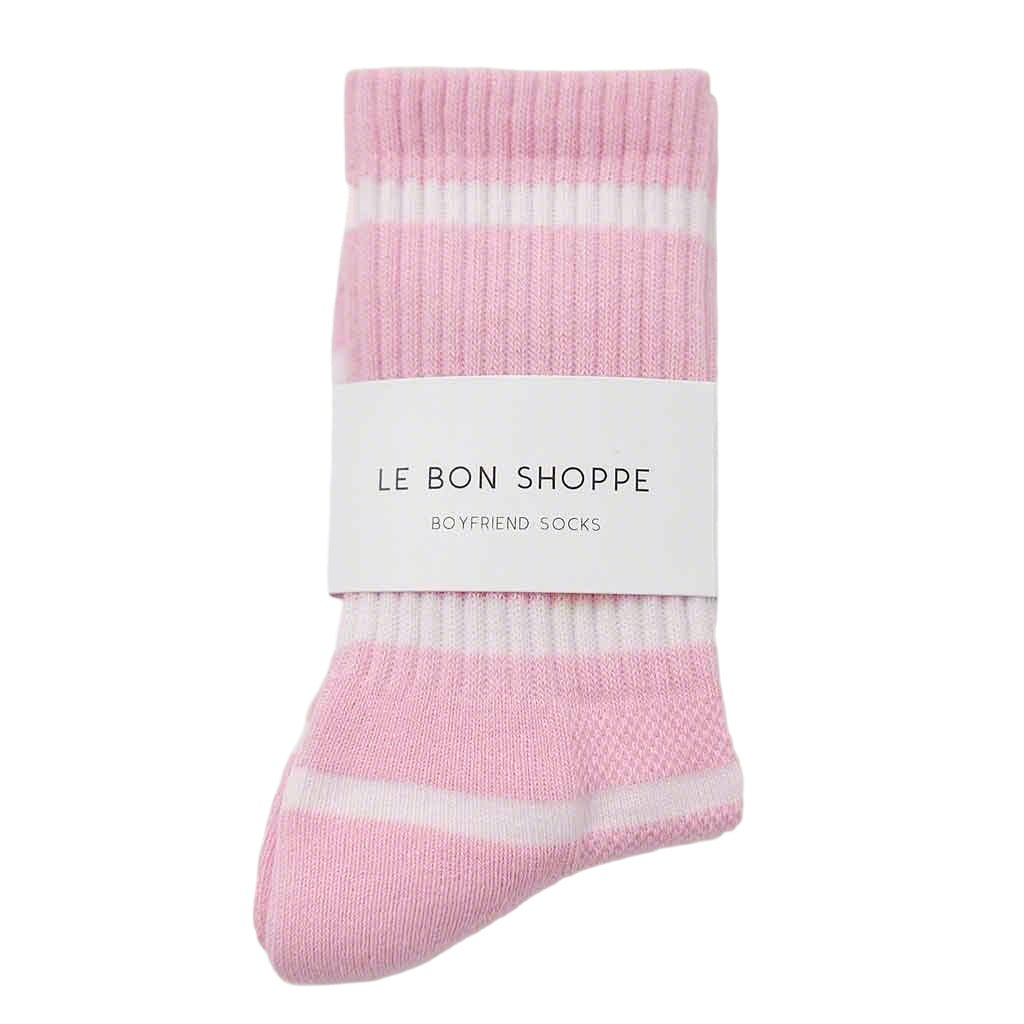 LBS Boyfriend Striped Socks - Pink/White - re - souL