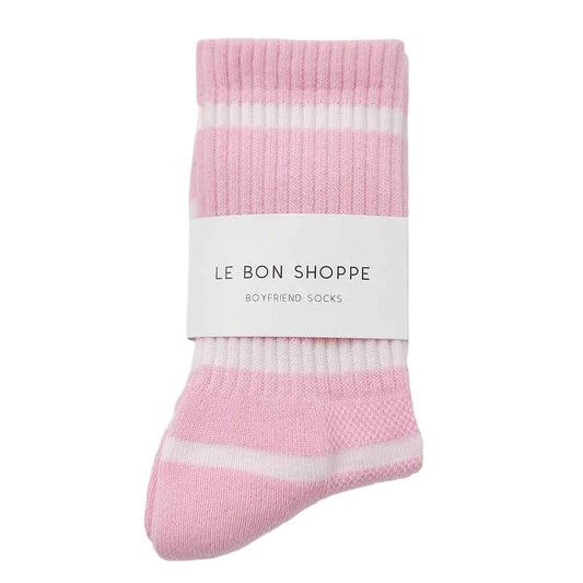 LBS Boyfriend Striped Socks - Pink/White - re - souL