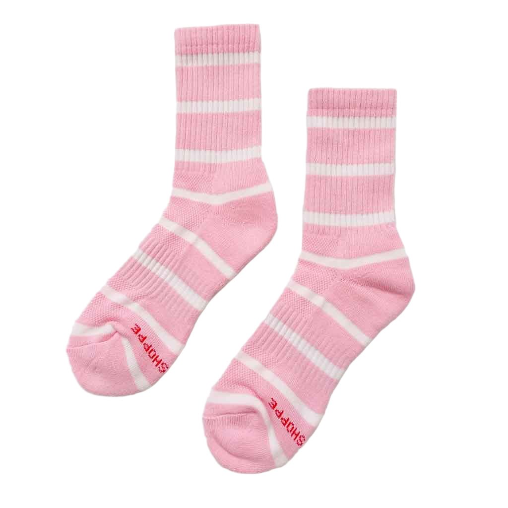 LBS Boyfriend Striped Socks - Pink/White - re - souL