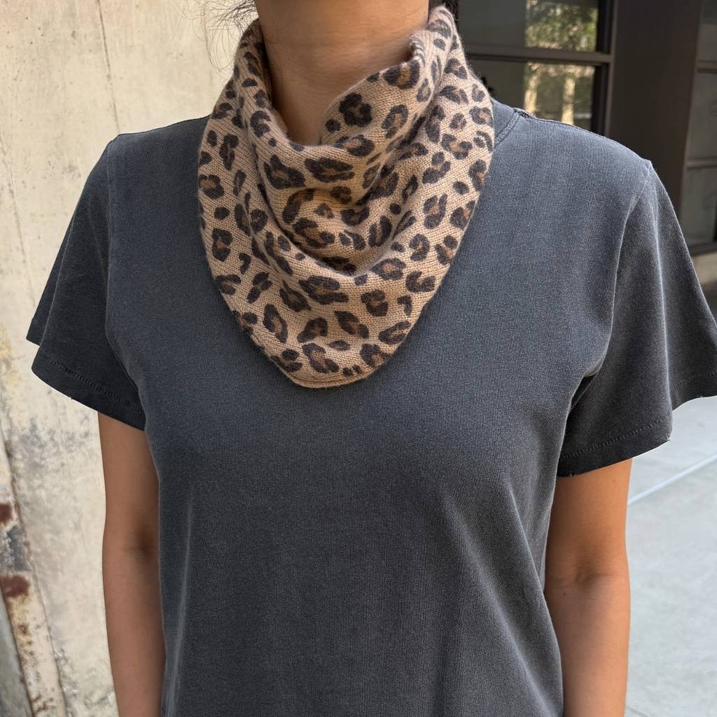 LBS Cashmere Bandana - Leopard - re - souL