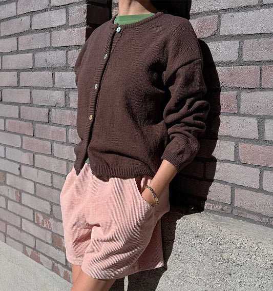 LBS Cotton Leila Cardigan - Brown - re - souL