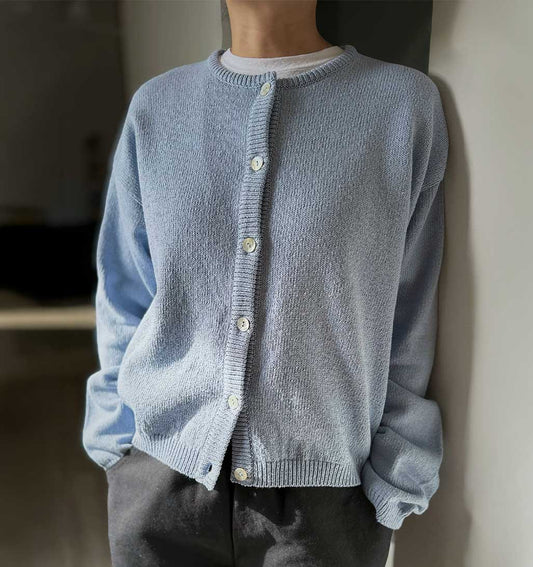 LBS Cotton Leila Cardigan - Cornflower Blue - re - souL