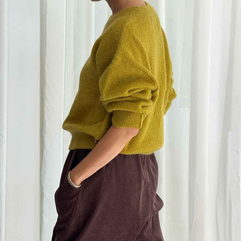 LBS Finn Mohair Sweater - Bistro Yellow - re - souL