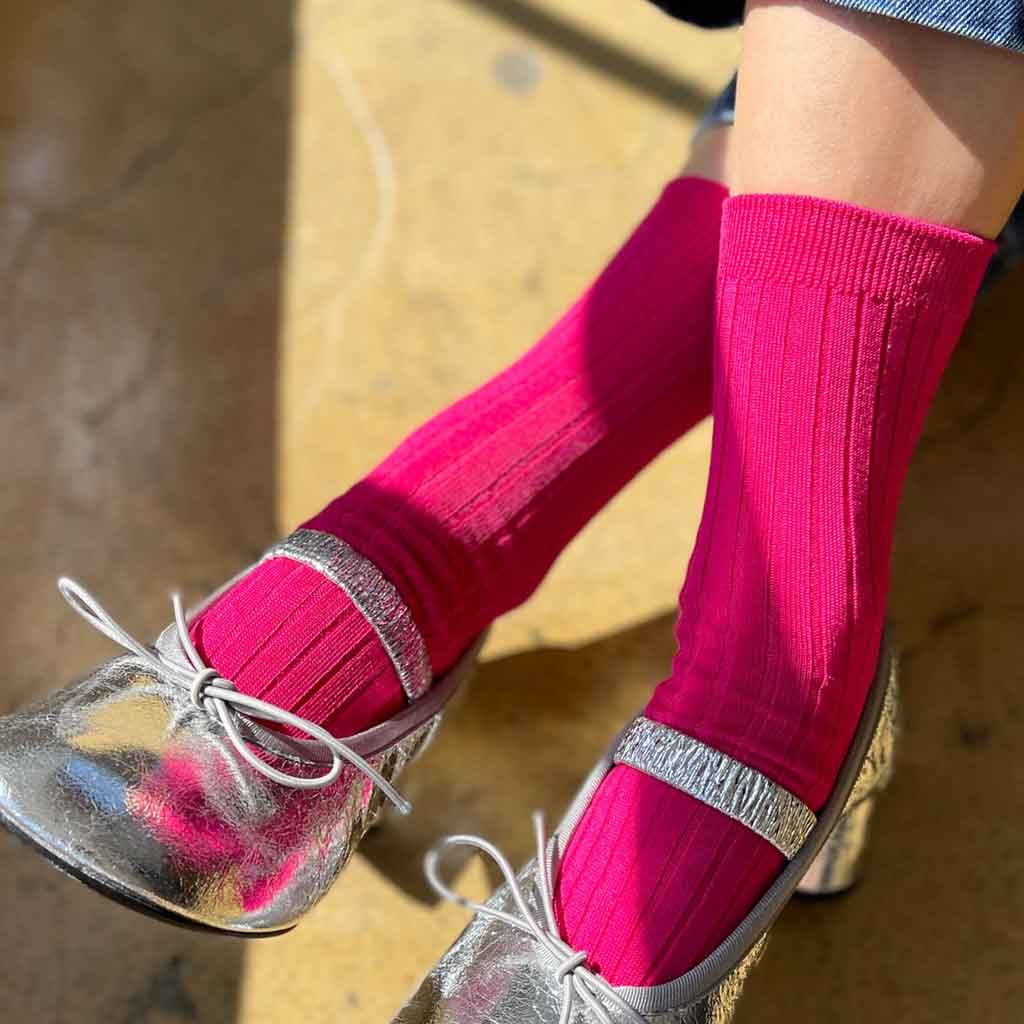 LBS Her Socks - Fuchsia - re - souL