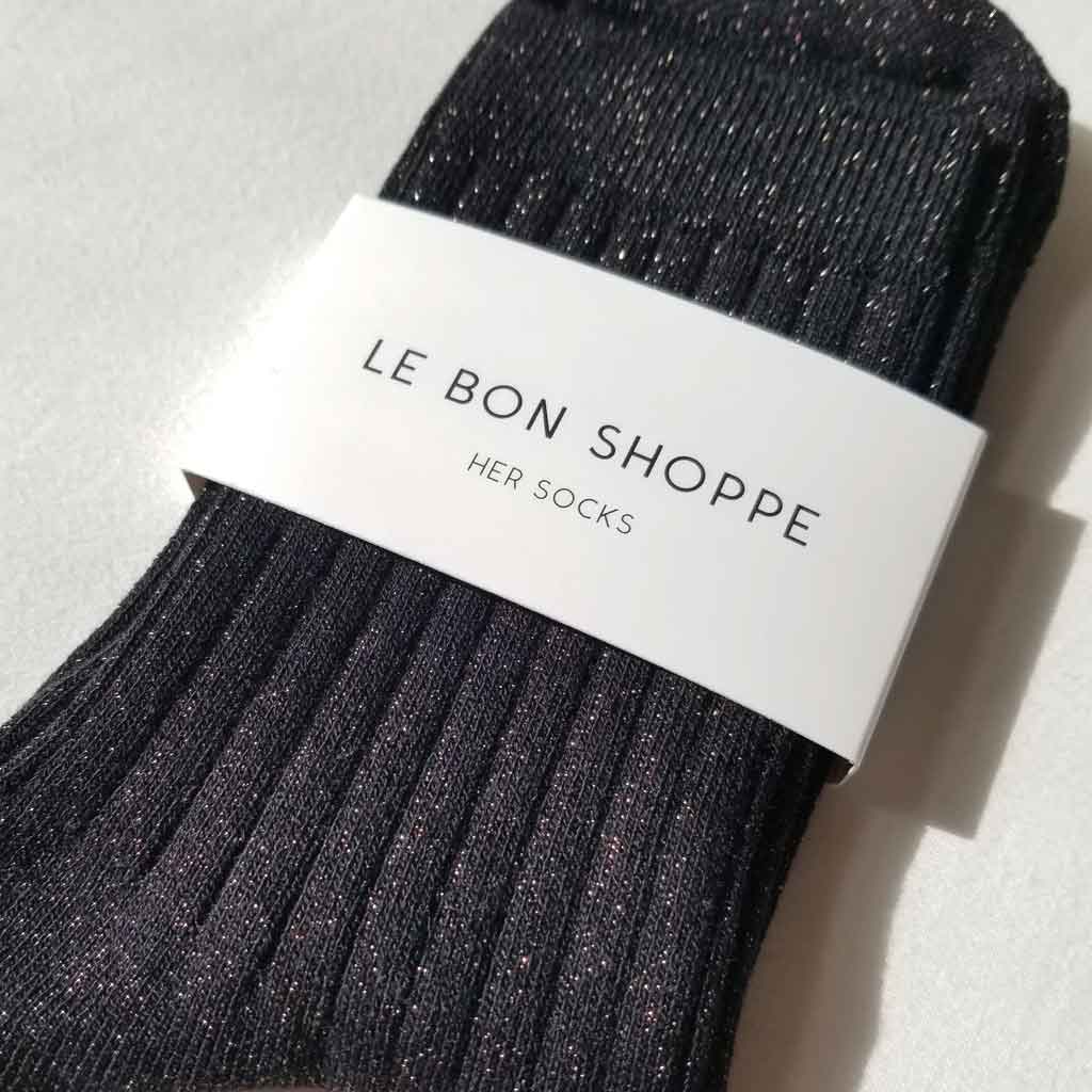 LBS Her Socks Modal Lurex - Copper Black - re - souL