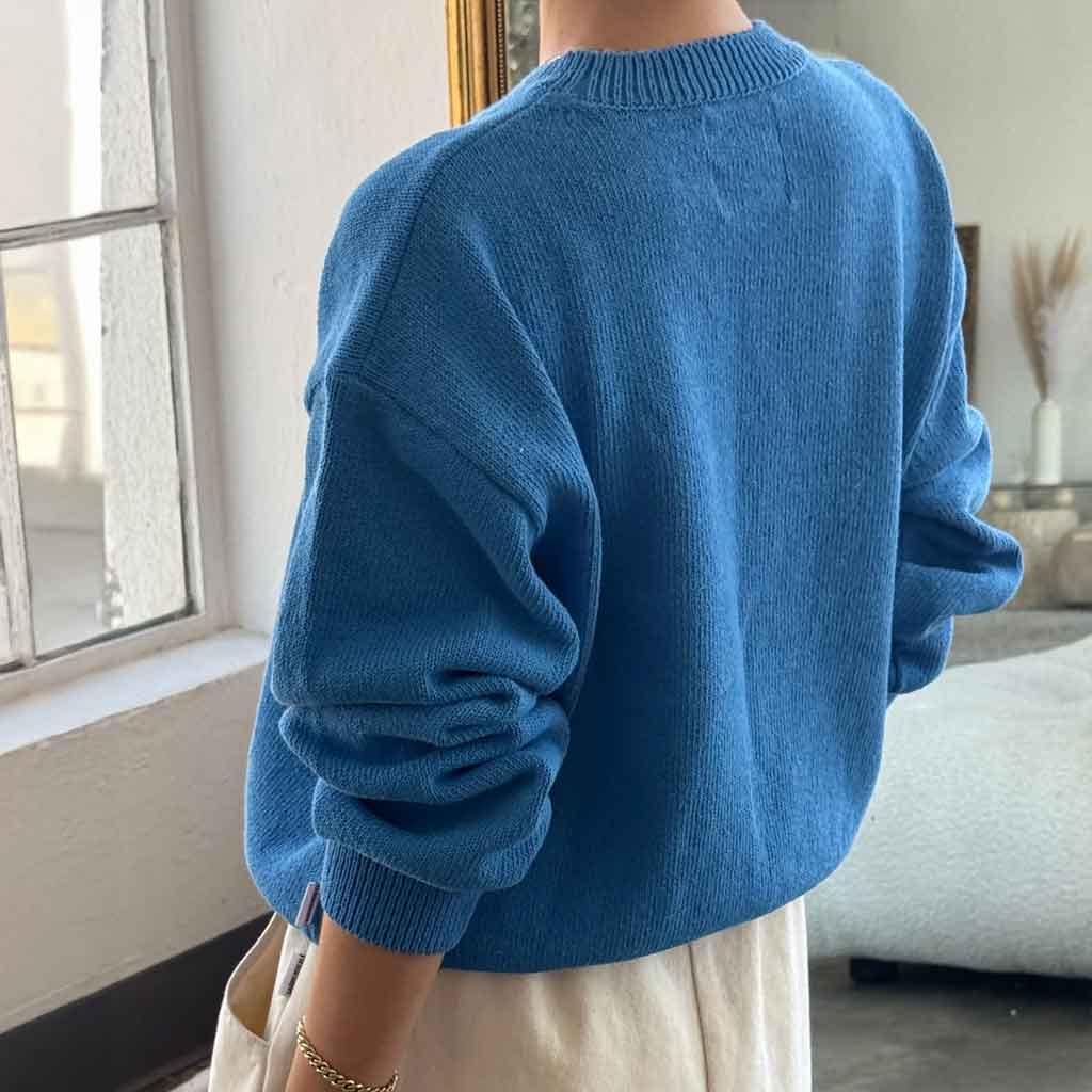 LBS Milo Cotton Sweater - Blue - re - souL