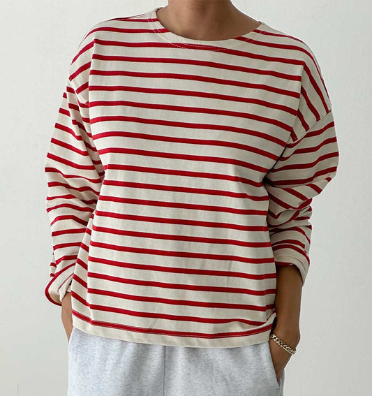 LBS Sailor Striped Top - Red/White - re - souL