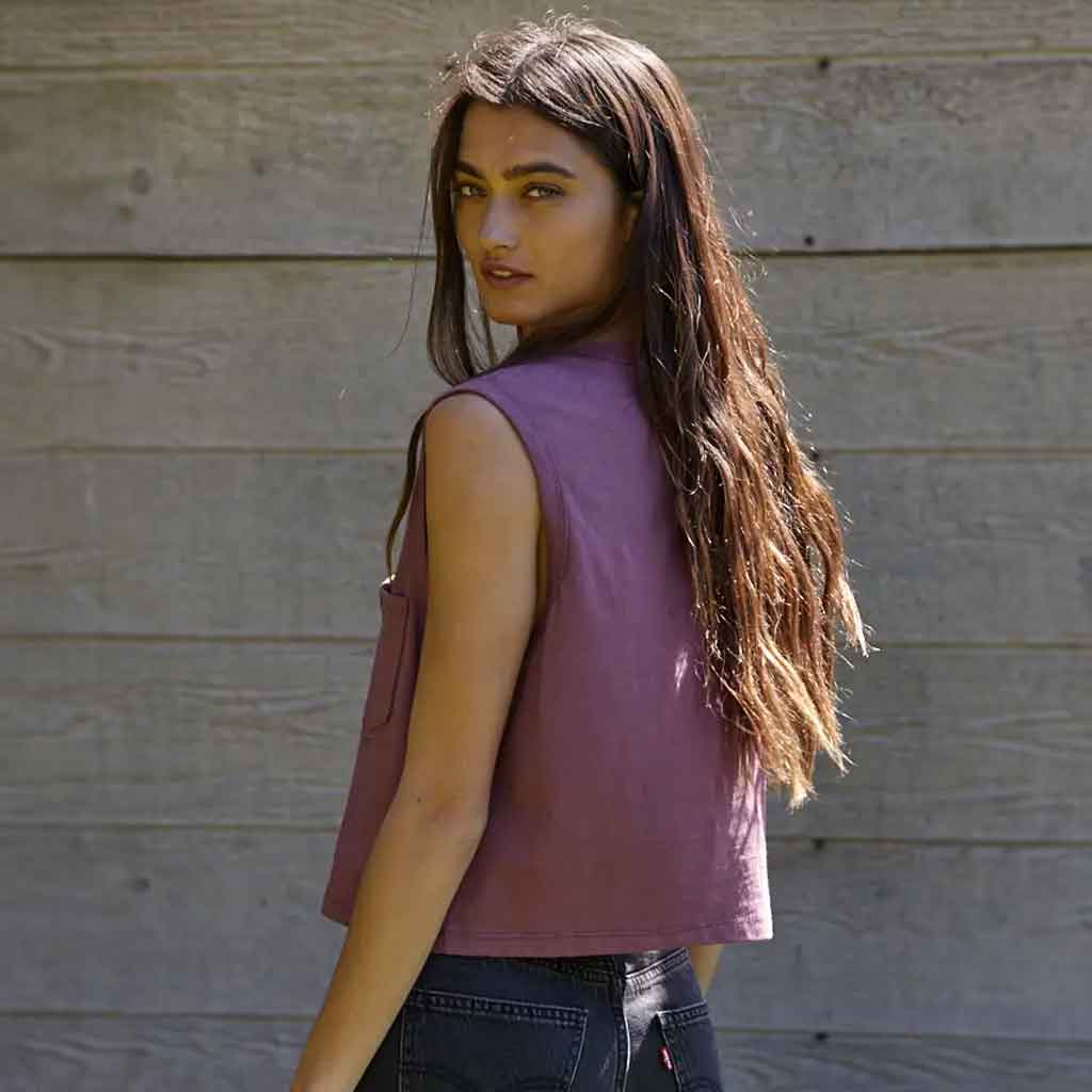 Leah Muscle - T Top - Plum - re - souL