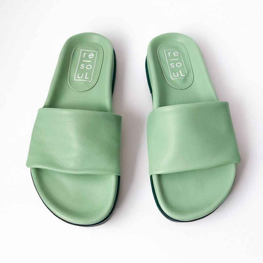 Madison Slide Sandal - Mint - re - souL