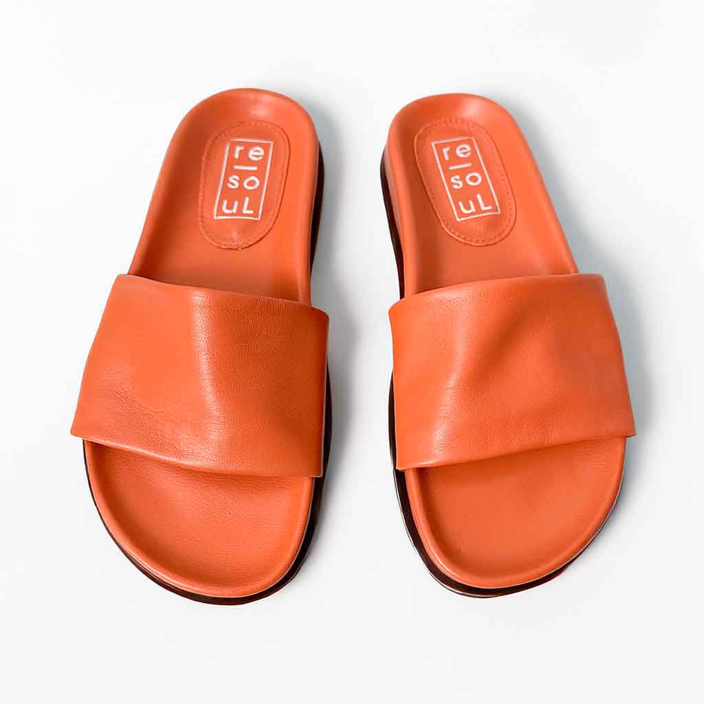 Madison Slide Sandal - Orange - re - souL