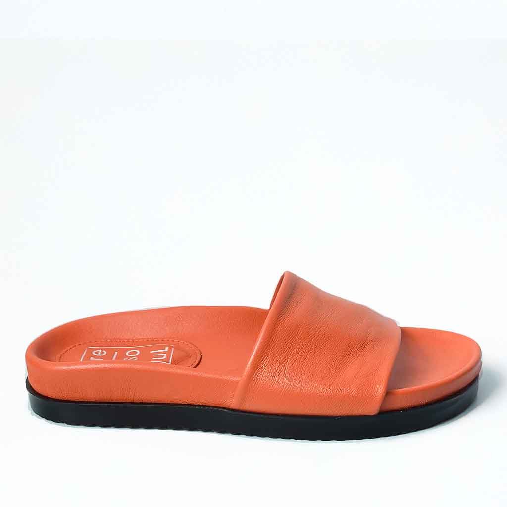 Madison Slide Sandal - Orange - re - souL